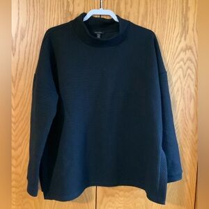 Tribal Black Textured Cowl Neck Sweater